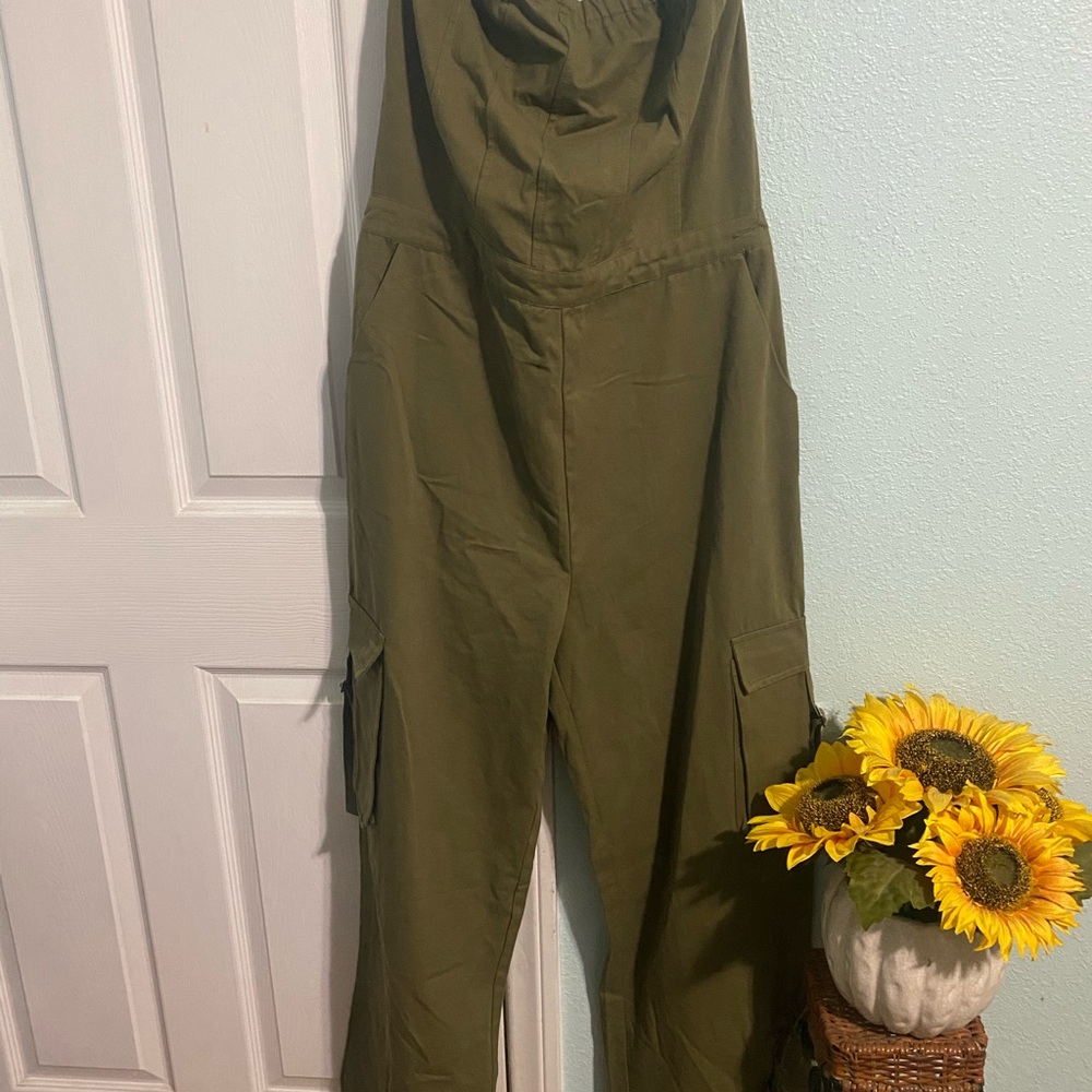 Francesca's Collections Olive Green Jumpsuit